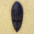 African wood mask, 'Fine Feathered in Black' - African Wood Mask with Peacock Motif (image 2) thumbail