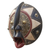 African wood mask, 'Gift of Royalty' - African Sese Wood Mask with Brass Plate Accents (image 2d) thumbail