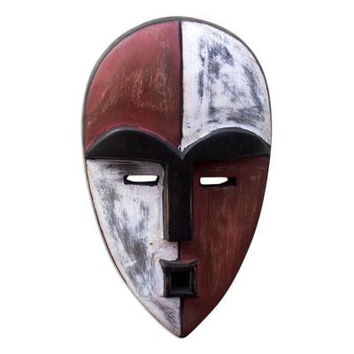 African wood mask, 'Aduma' - West African Hand Carved Wood Mask