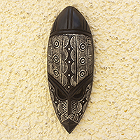 African wood mask, 'Twibleoo in Black'