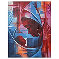 african mother and child paintings