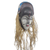 Afrikanische Holzmaske, „Teke“ – handgeschnitzte afrikanische Sese-Holz- und Raffia-Maske