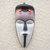 African wood mask, 'Mitsogo' - Hand Carved African Sese Wood Beaded Mask (image 2) thumbail