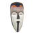 African wood mask, 'Mitsogo' - Hand Carved African Sese Wood Beaded Mask