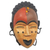African wood mask, 'Galoa Smile' - Hand Made Sese Wood Beaded Galoa African Mask