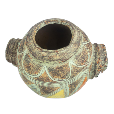 Dekorativer Keramiktopf - Dekorativer Keramiktopf mit Elefantenmotiv