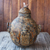 Ceramic decorative pot, 'Giraffe' - Hand Crafted Giraffe-Themed Ceramic Pot