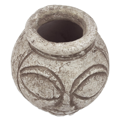 Decorative ceramic vase, 'Smiling I' - Artisan Crafted Decorative Ceramic Vase from Africa