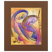 'Erotic' - Cubist Style Painting of Two Women from Ghana