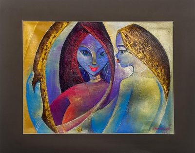 'True Me' - Original Acrylic Painting of Women Looking in Mirror