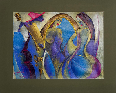 'Cherished' - Music-Themed Acrylic on Canvas from Ghana