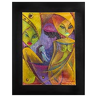 'Potentials' - Original Cubist-Style Acrylic on Canvas Painting