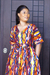 Cotton short-sleeved dress, 'Good Woman' - Knee Length Short Sleeved Cotton Dress from Ghana