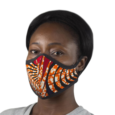 Cotton face mask, 'Live' - Reusable Cotton Face Mask
