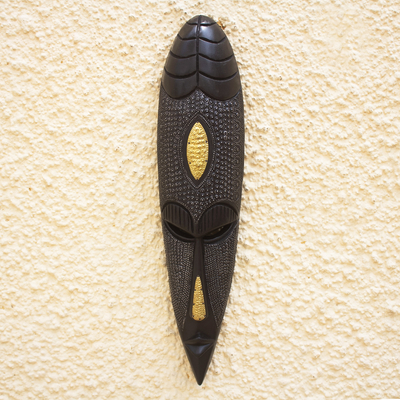 African wood mask, 'Strength in Unity' - Hand Crafted Sese Wood Mask