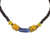Halskette aus Holz und recycelten Glasperlen - Unisex-Halskette aus Sese-Holz und recycelten Glasperlen