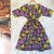 Cotton short-sleeved dress, 'Good Woman Reprise' - Knee Length Short Sleeved Cotton Dress from Ghana