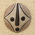 African wood mask, 'Bat' - Hand Made African Sese Wood Round Mask (image 2) thumbail