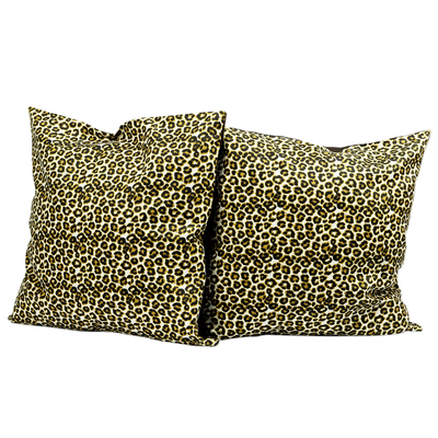 Cotton cushion covers, 'Seeing Spots' (pair) - Set of 2 Animal Print Cotton Pillow Covers