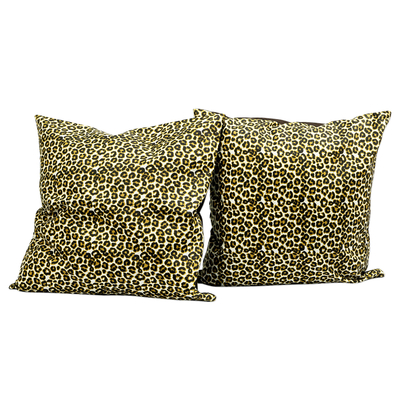 Cotton cushion covers, 'Seeing Spots' (pair) - Set of 2 Animal Print Cotton Pillow Covers