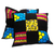 Cotton cushion covers, 'Bright Patches' (pair) - Handmade Cotton Patchwork Cushion Covers (Pair)