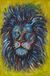 'The Warrior In Me I' - Lion Motif Acrylic on Canvas Painting thumbail