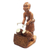 Escultura de madera - Escultura de caoba tallada a mano de baterista