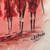'Cazadores masai' - Pintura acrílica sobre lienzo de cazadores masai
