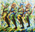 Nnani-Tanz – Afrikanischer Tanz Gemälde in Ölen auf Leinwand