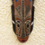 Máscara de madera africana, 'Ade King' - Máscara de madera Sese pintada a mano de Ghana