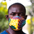 Gesichtsmaske aus Baumwolle - Handgefertigte Gesichtsmaske aus Baumwolle aus Westafrika