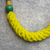 Recycled glass beaded necklace, 'Yehowada' - Recycled Glass and Sese Wood Beaded Necklace