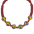 collar de cuentas de vidrio reciclado - Collar de perlas de vidrio reciclado multicolor