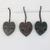 Wood ornaments, 'Heart Mask' (set of 3) - Handmade Ofram Wood Holiday Ornaments (Set of 3) (image 2) thumbail