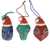 Holzornamente, 'Santa-Pepe Maske' (3er-Set) - Kunsthandwerklich hergestellte Ofram Holz Urlaub Ornamente (Satz von 3)