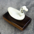 Bone statuette, 'Darling Duck' - Hand Carved Bone and Ebony Wood Duck Statuette