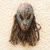African wood mask, 'Obrempong' - African Sese Wood Mask with Aluminum and Jute Detail (image 2) thumbail