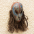 African wood mask, 'Obrempong' - African Sese Wood Mask with Aluminum and Jute Detail (image 2b) thumbail
