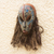 Afrikanische Holzmaske, „Obrempong“ – Afrikanische Sese-Holzmaske mit Aluminium- und Jute-Details