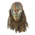African wood mask, 'Obrempong' - African Sese Wood Mask with Aluminum and Jute Detail (image 2d) thumbail