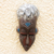 African wood mask, 'A Good Elder' - African Wood Mask with Aluminum Plate Detail (image 2) thumbail