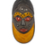 African wood mask, 'Wu Hu Ye Fe' - Aluminum Plated African Sese Wood Mask