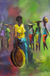 'The Head Pan' - West African Impressionist Style Painting thumbail