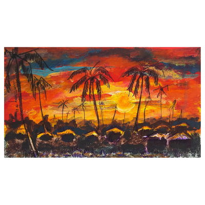 'Near Bedtime' - Original Signed Sunset Painting