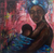 'Madre e hijo' - Pintura original de acrílico sobre lienzo de África Occidental