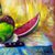 'Fruit Composition' - Acrylic Still Life Fruit Painting on Canvas from Africa (image 2c) thumbail
