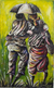 'Man Against Women II' - Acrylic Figure Painting on Canvas from Africa thumbail