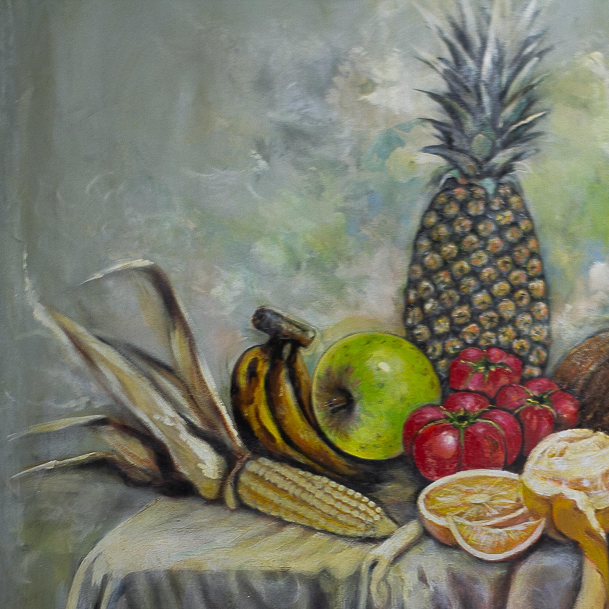 Hand Painted Oil and Acrylic Still Life Painting Fruit Composition II