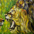'Championship I' (2020) - Oil and Acrylic Lion Painting from West Africa (2020) (image 2c) thumbail