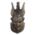 African wood mask, 'Wise Man' - African Sese Wood and Aluminum Plate Mask